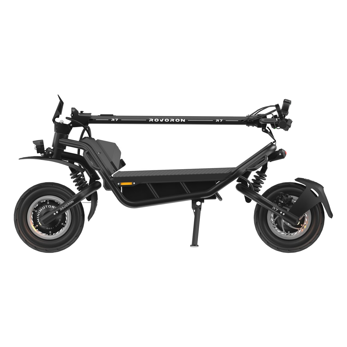 Rovoron R7 electric scooter, studio side profile