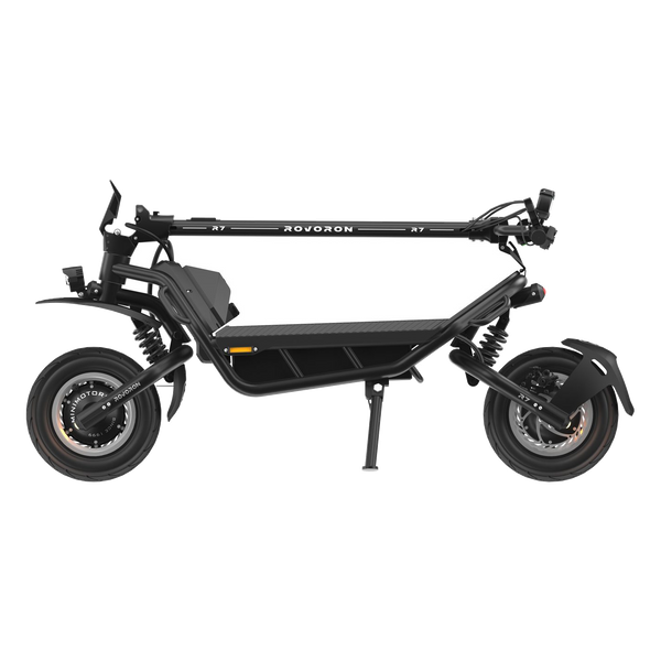 Rovoron R7 electric scooter, studio side profile